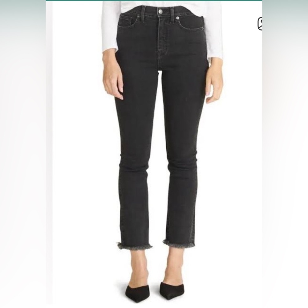 Veronica Beard Jeans Carly Kick Flare 26/4 charcoal stretchy High Rise slim